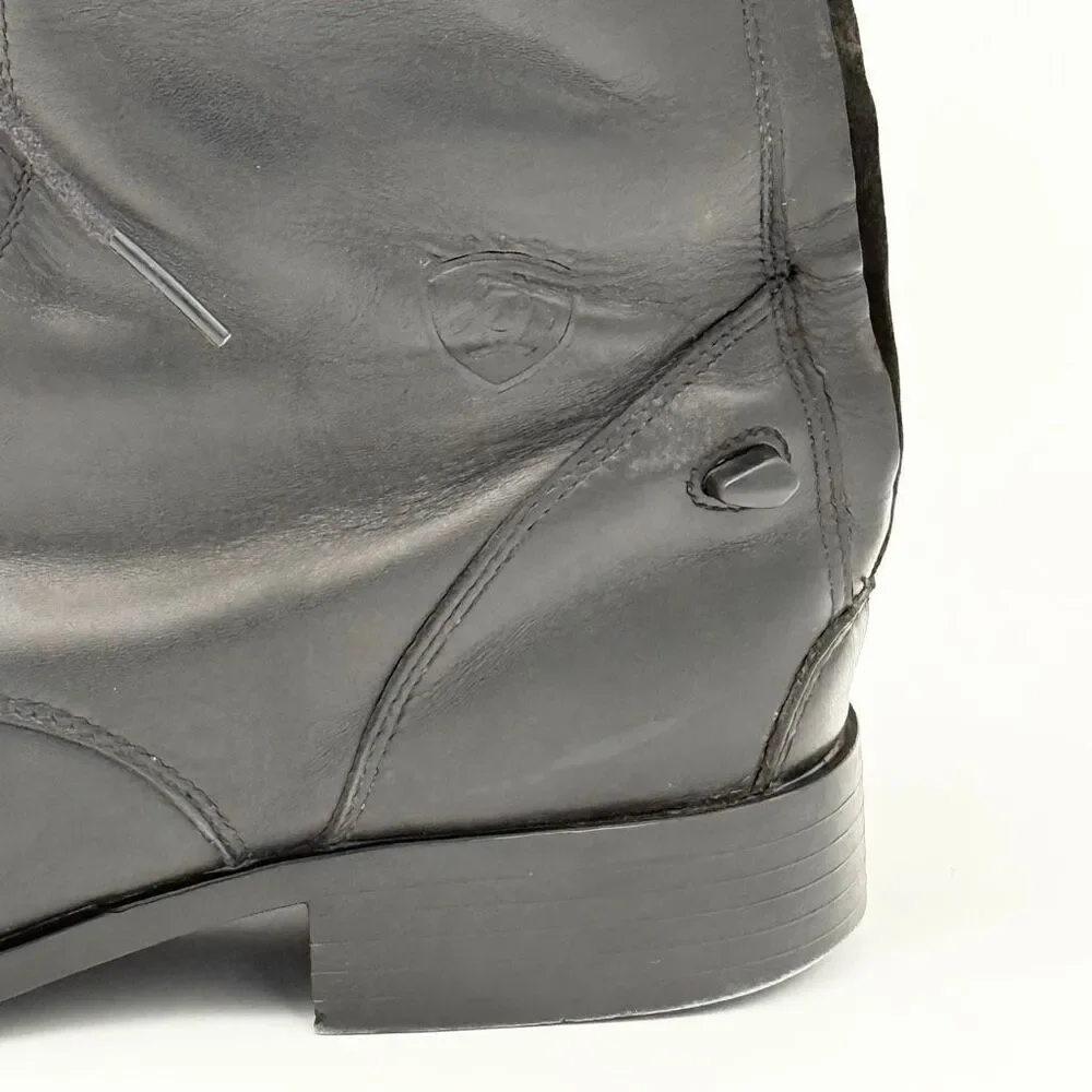 Tall Black Lace-Up Riding Boots - Women